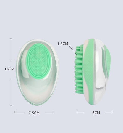 Dog Cat Bath Brush 2-in-1 Pet SPA Massage Comb Soft Silicone Pets